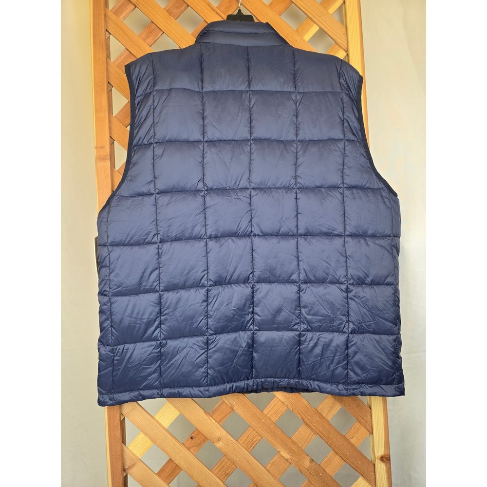 Dockers Puffer Vest Mens XXL Navy Blue Quilted Water Resistant - NEW - Picture 2 of 10